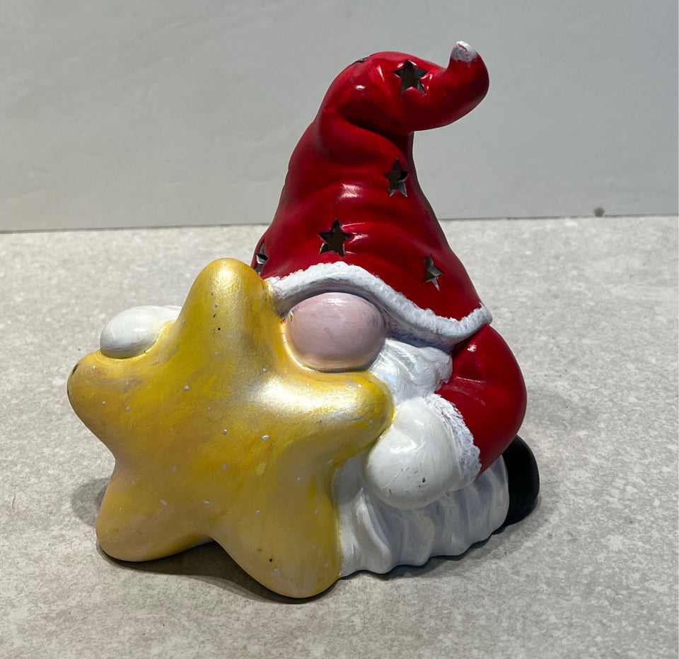 Santa Gnome Candle Holder