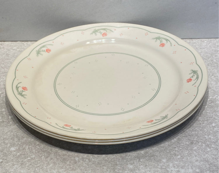 Set of 3 Corelle Dinner Plates