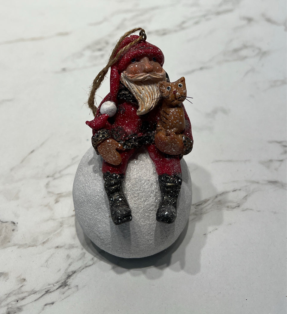 Patchwork Santa Ornament