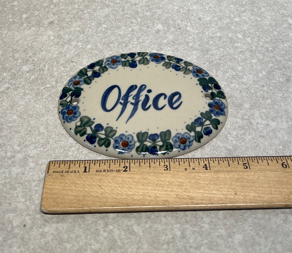 Polish Pottery Office Plaque