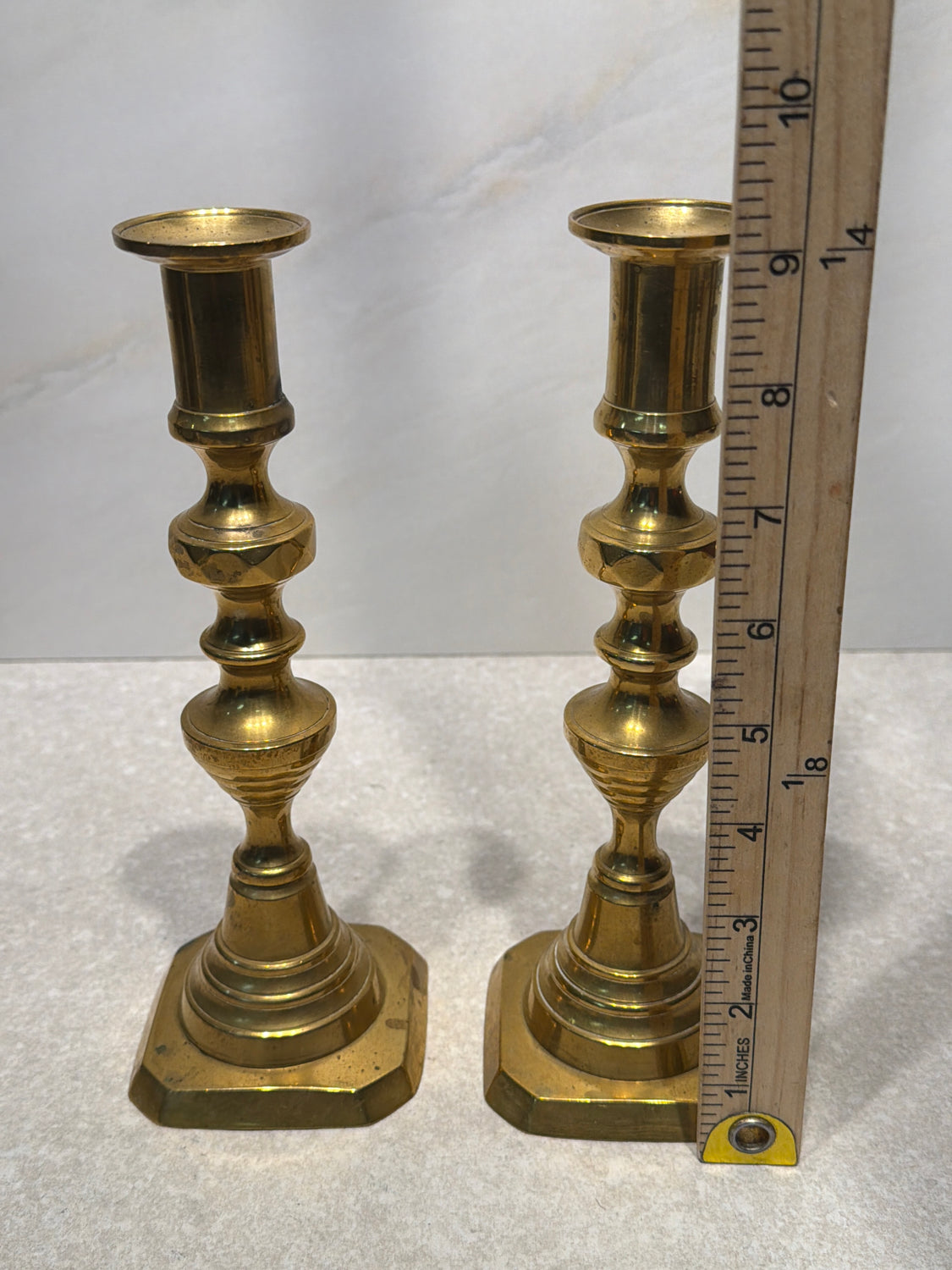 Pair Of Brass Candle Holders