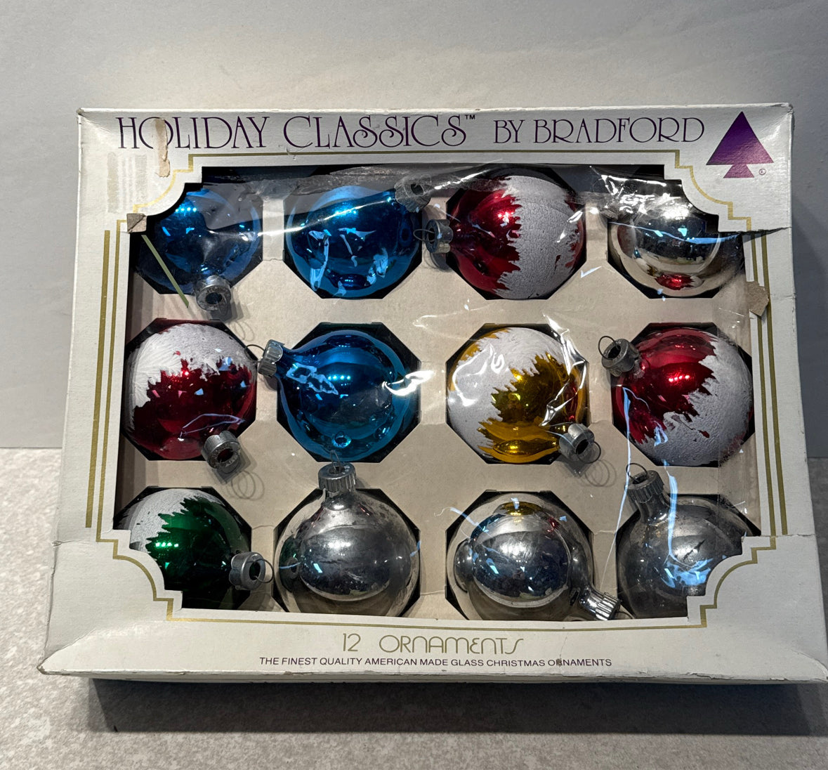 Box of Vintage Ornaments