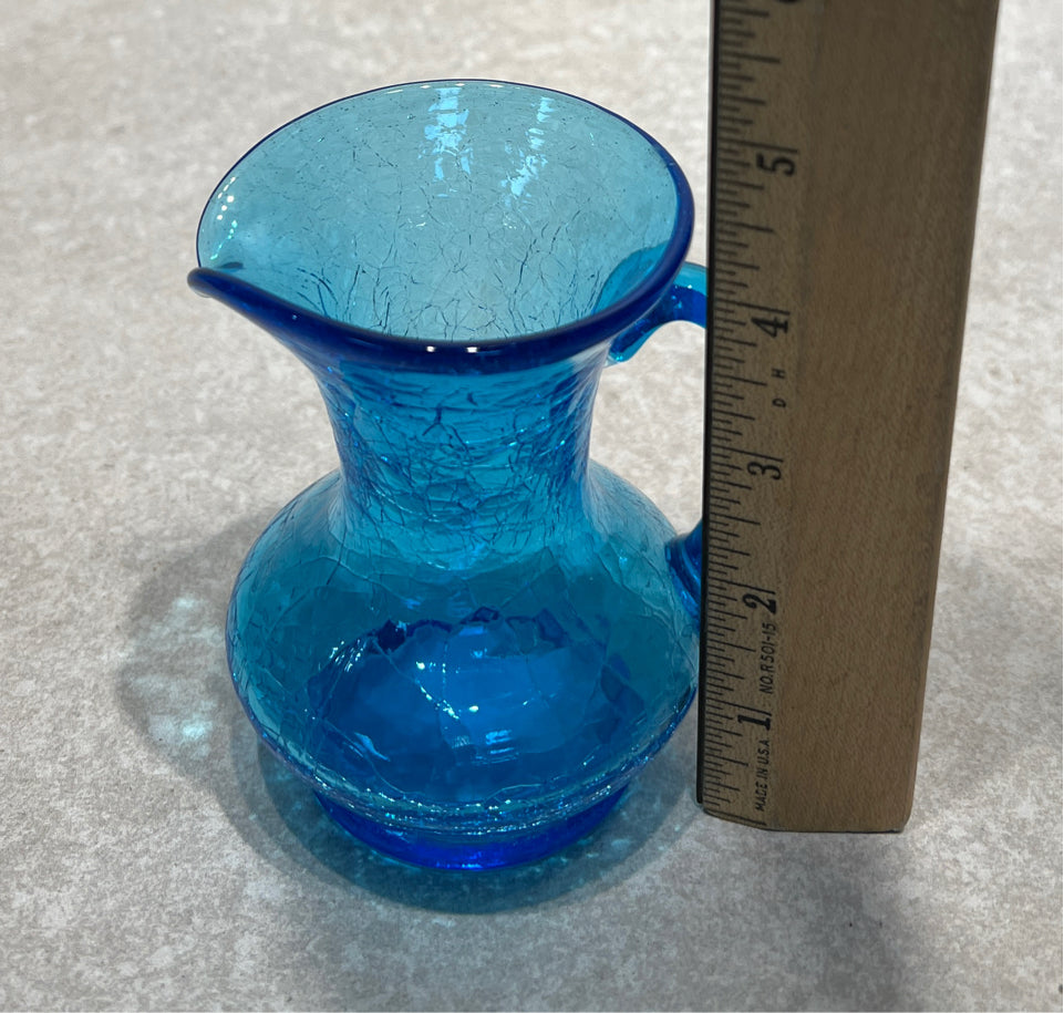 Crackle Glass Pitcher