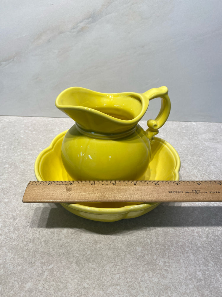 McCoy Yellow Pitcher and Bowl
