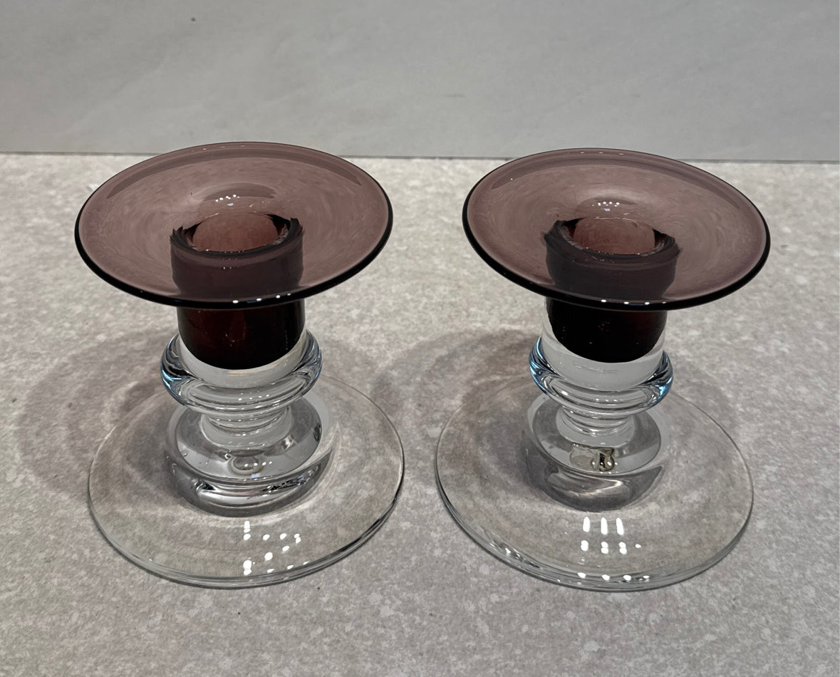 Pair of Signed Candleholders