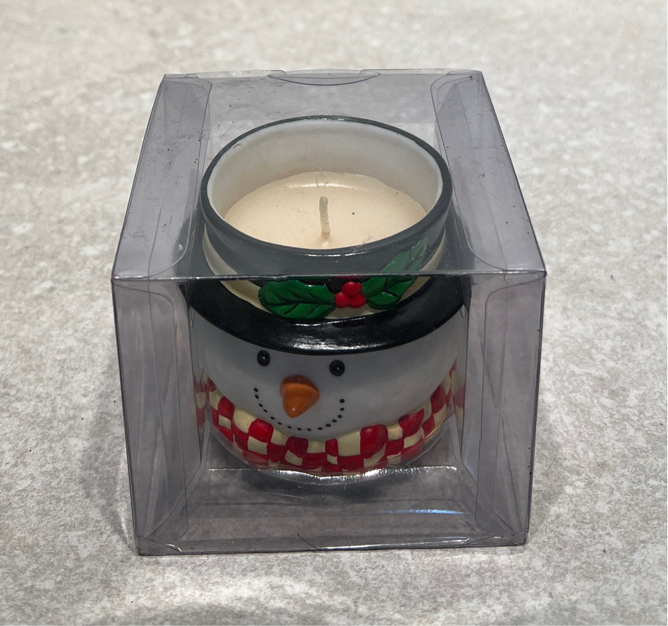 Snowman Candle