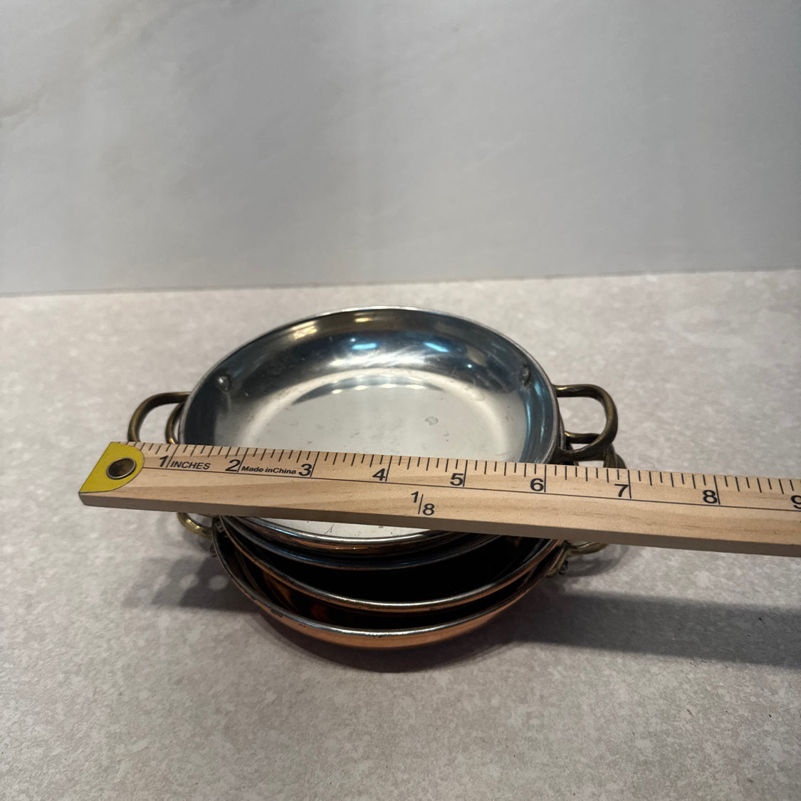 Set of 4 Copper Pans