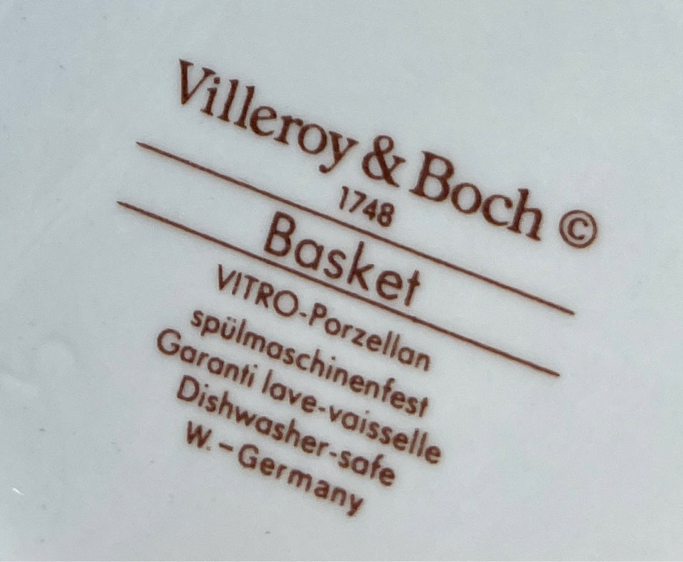 Vileroy & Boch Basket Sugar And Creamer