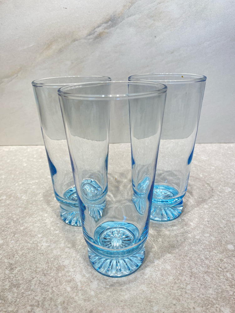 Set of 3 Blue Glasses