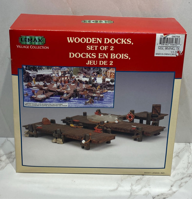 Lemax Wooden Docks (Set of 2)