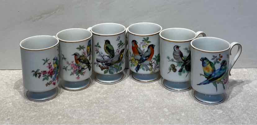 Set of 6 Bird Mugs