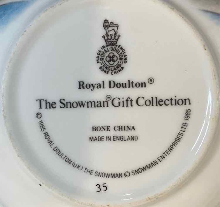 Royal Doulton Snowman Bowl and Plate
