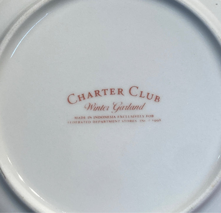 Charter Club Winter Garland Dinnerware Set