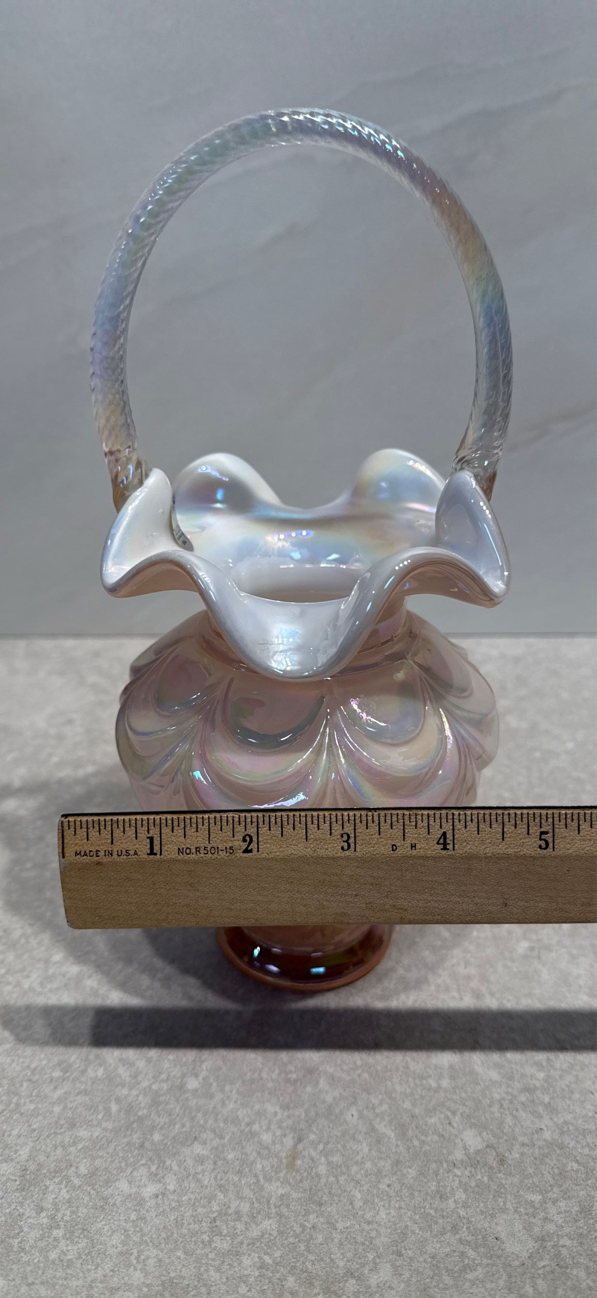 Fenton Iridescent Drapery Basket