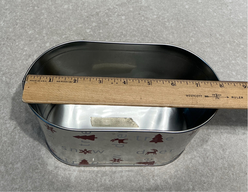 Christmas Tin Bucket
