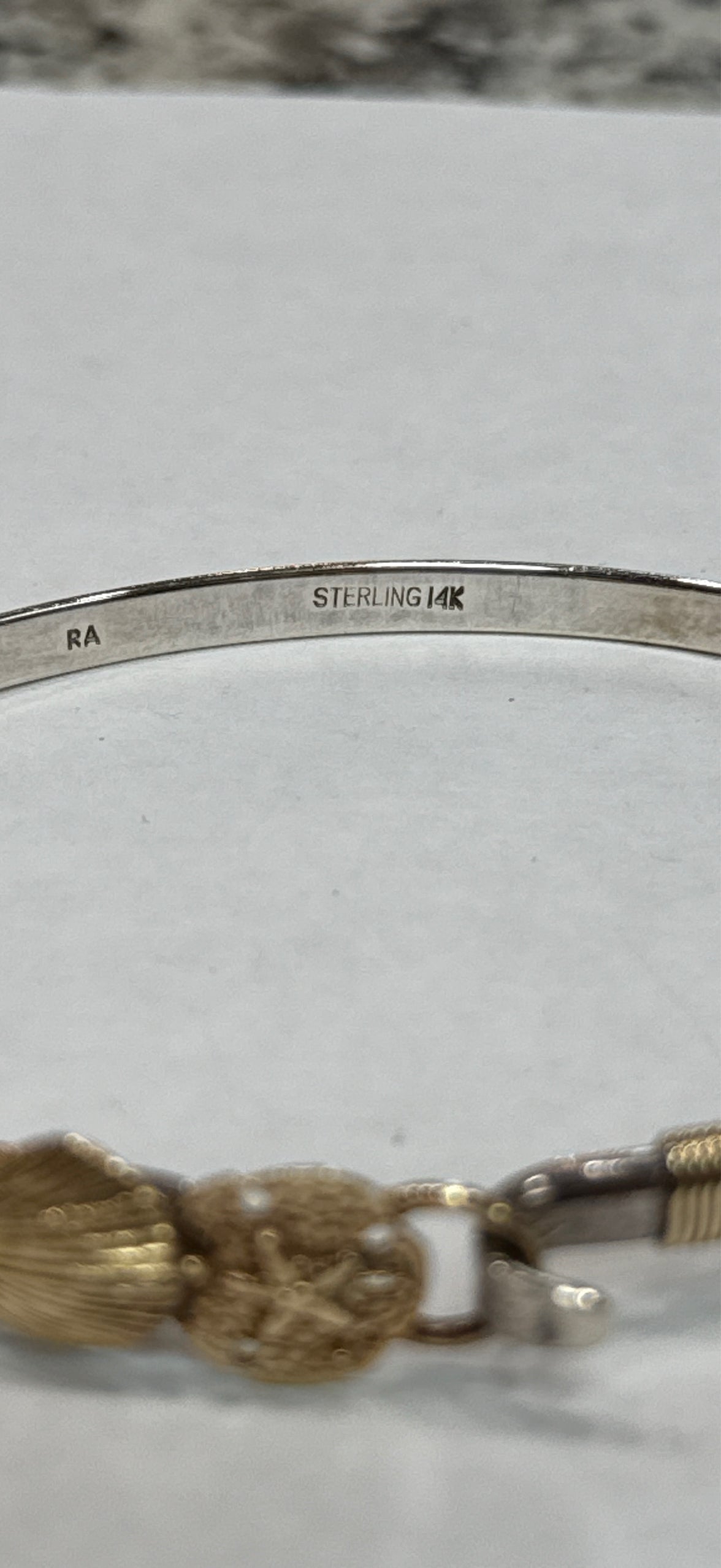 Sterling And 14K Bracelet