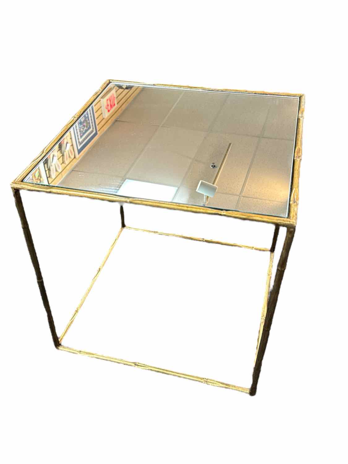 Mirror Top End Table