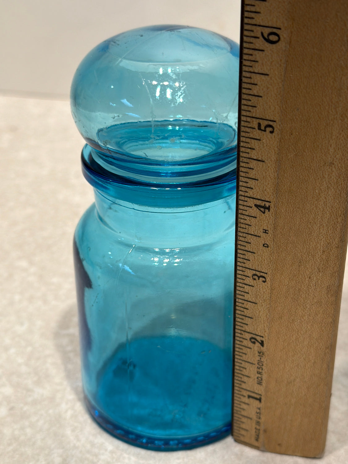 Covered Blue Jar
