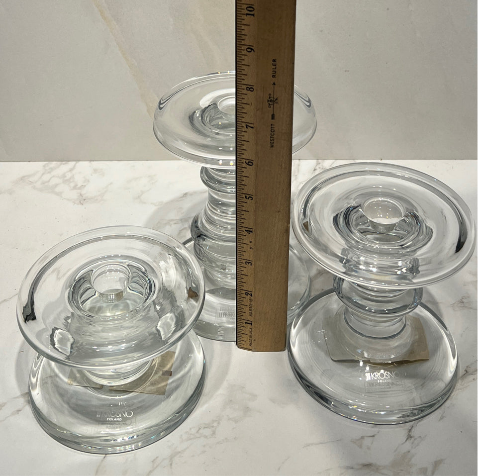 Set of 3 Pottery Barn Candle Holders