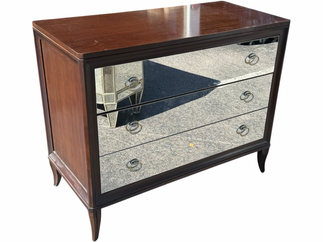 Century 3 Drawer Mirrored Chest