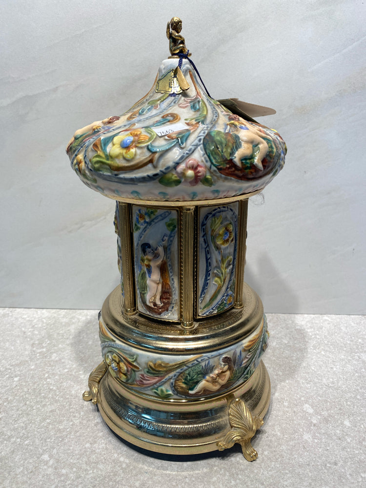Capodimonte Music Box Carousel