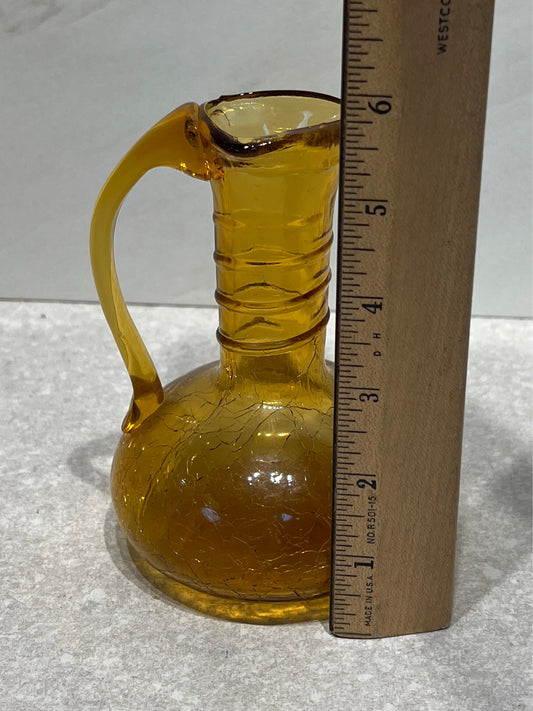 Crackle Glass Pitcher