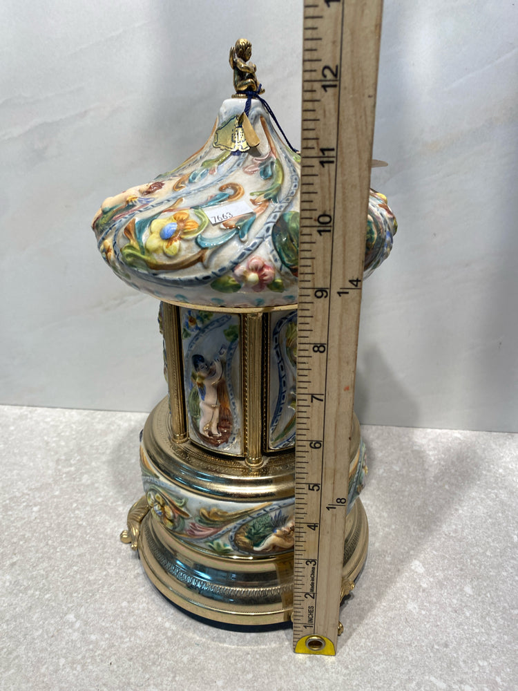 Capodimonte Music Box Carousel