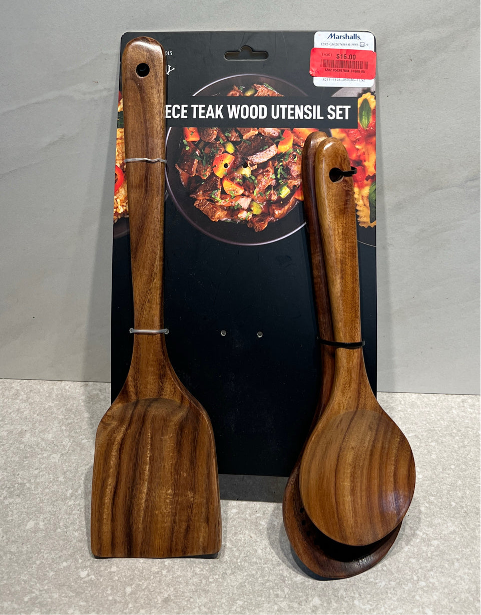 Teak Wood Utensil Set