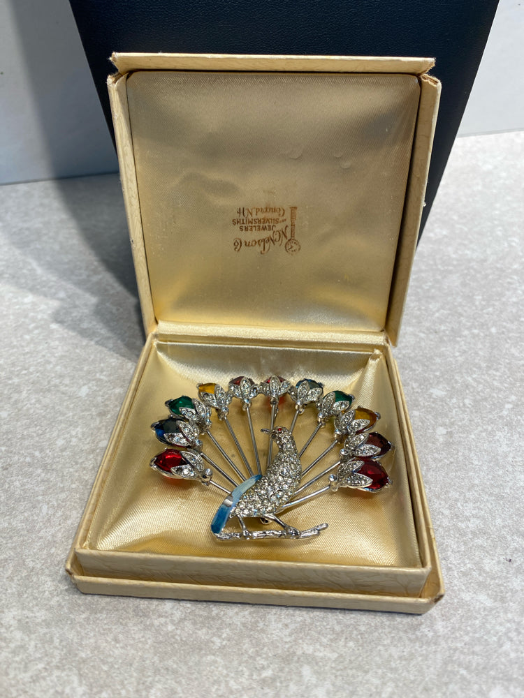 Vintage Peacock Pin