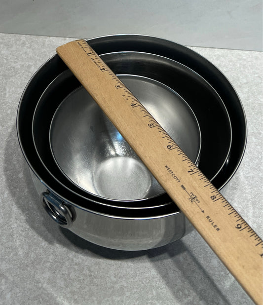 Set of 3 Stainless Steel Bowls