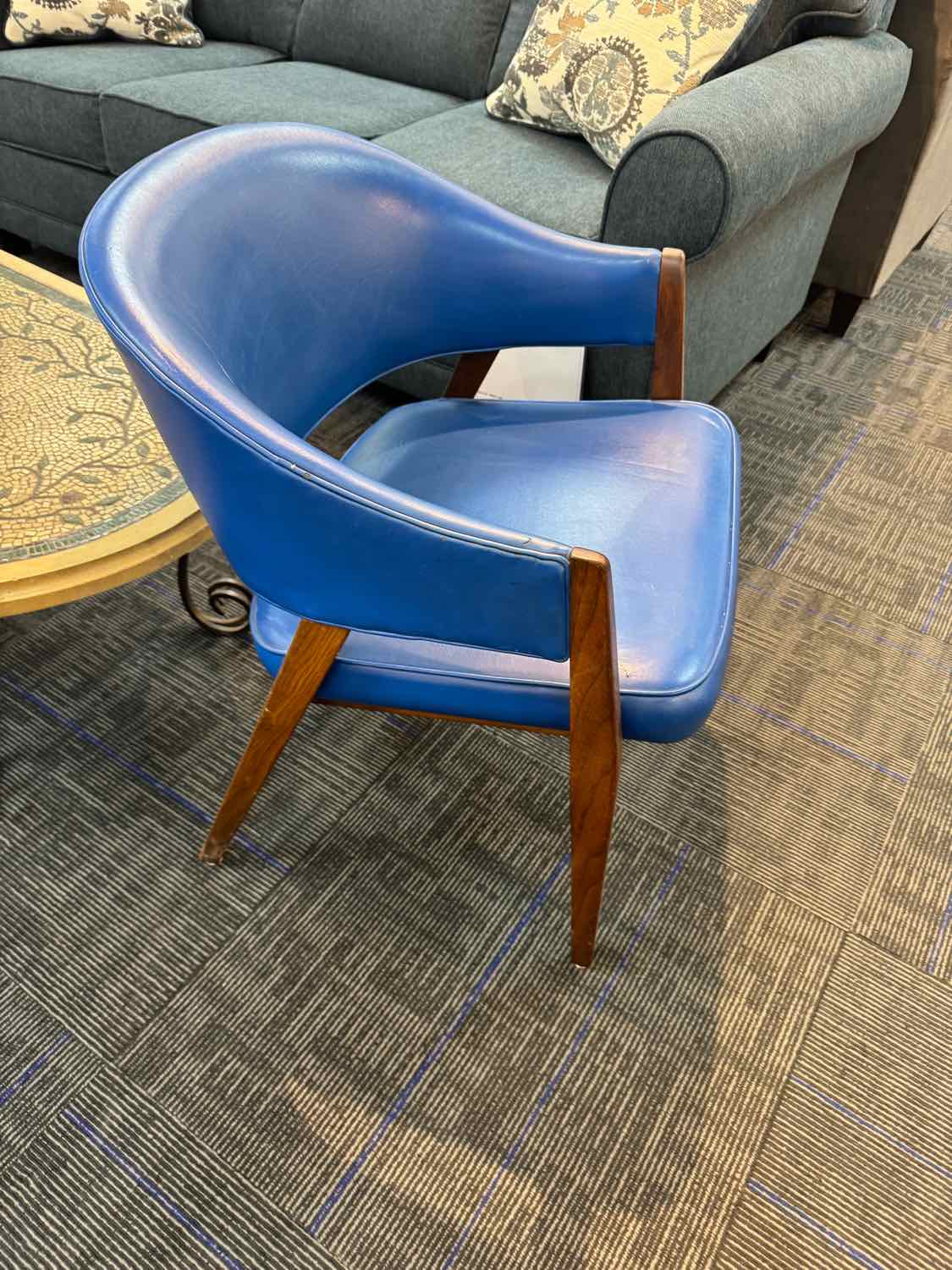 Stow Davis Mid Century Blue Chair