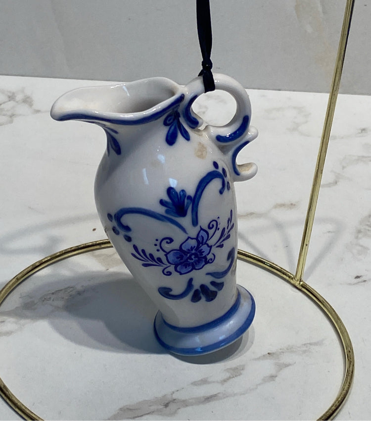 Blue And White Christmas Ornament