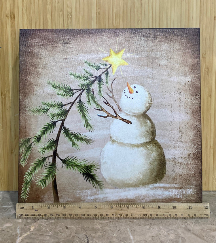 Snowman Light-Up Wall Decor
