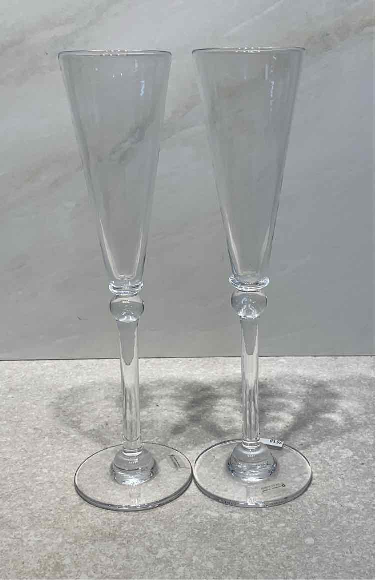 Simon Pearce - Pair of Champagne Glasses