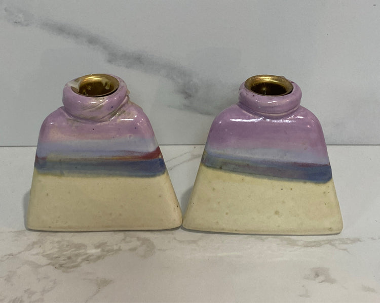 Pat Kelly Cape Cod Pair Of Candle Holders