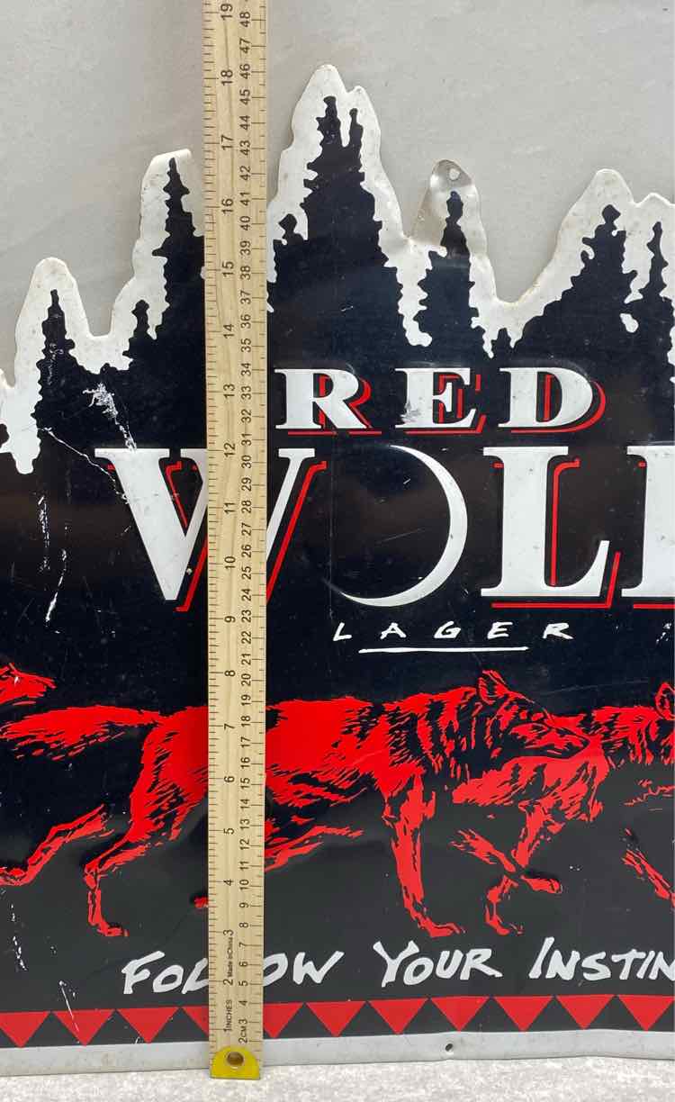 Red Wolf Lager Sign
