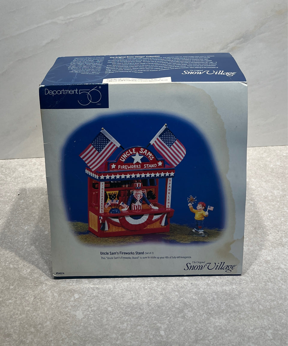 Dept. 56 Uncle Sam's Fireworks Stand