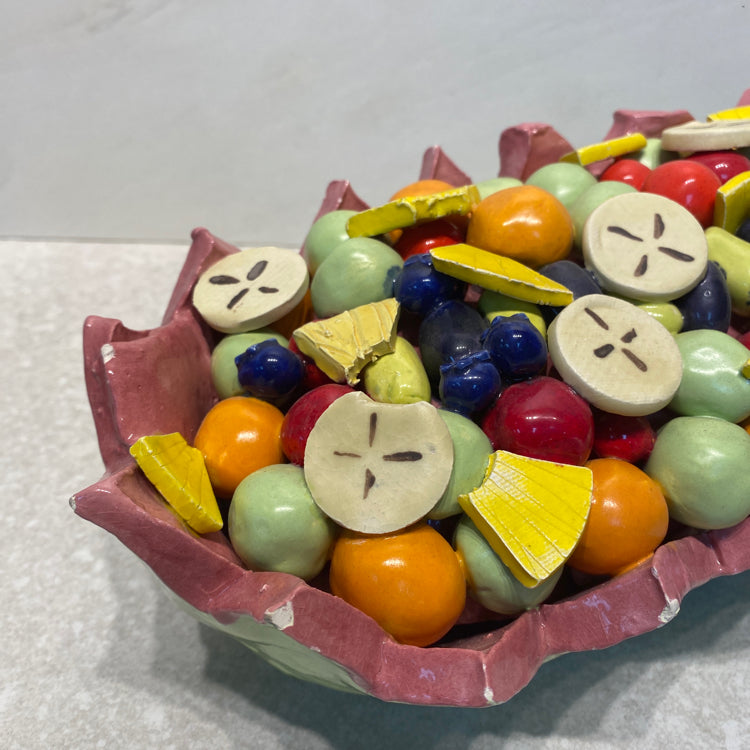 Decorative Fruit Platter - Signed Nichols