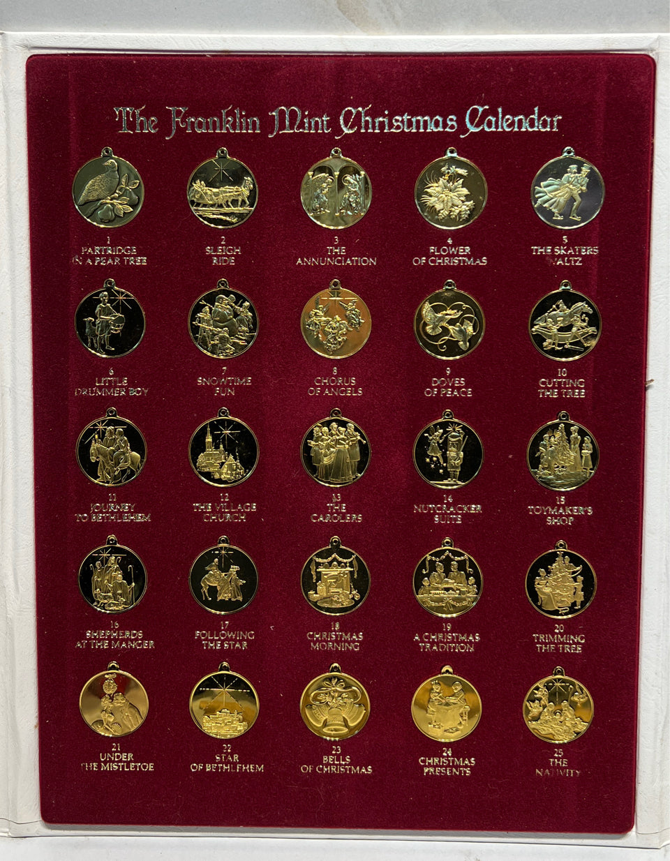 Franklin Mint Christmas Calendar & Tree