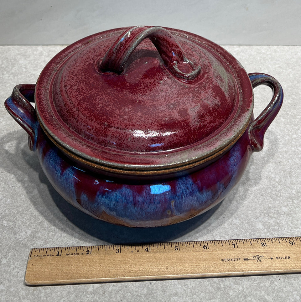 Covered Stoneware Bowl