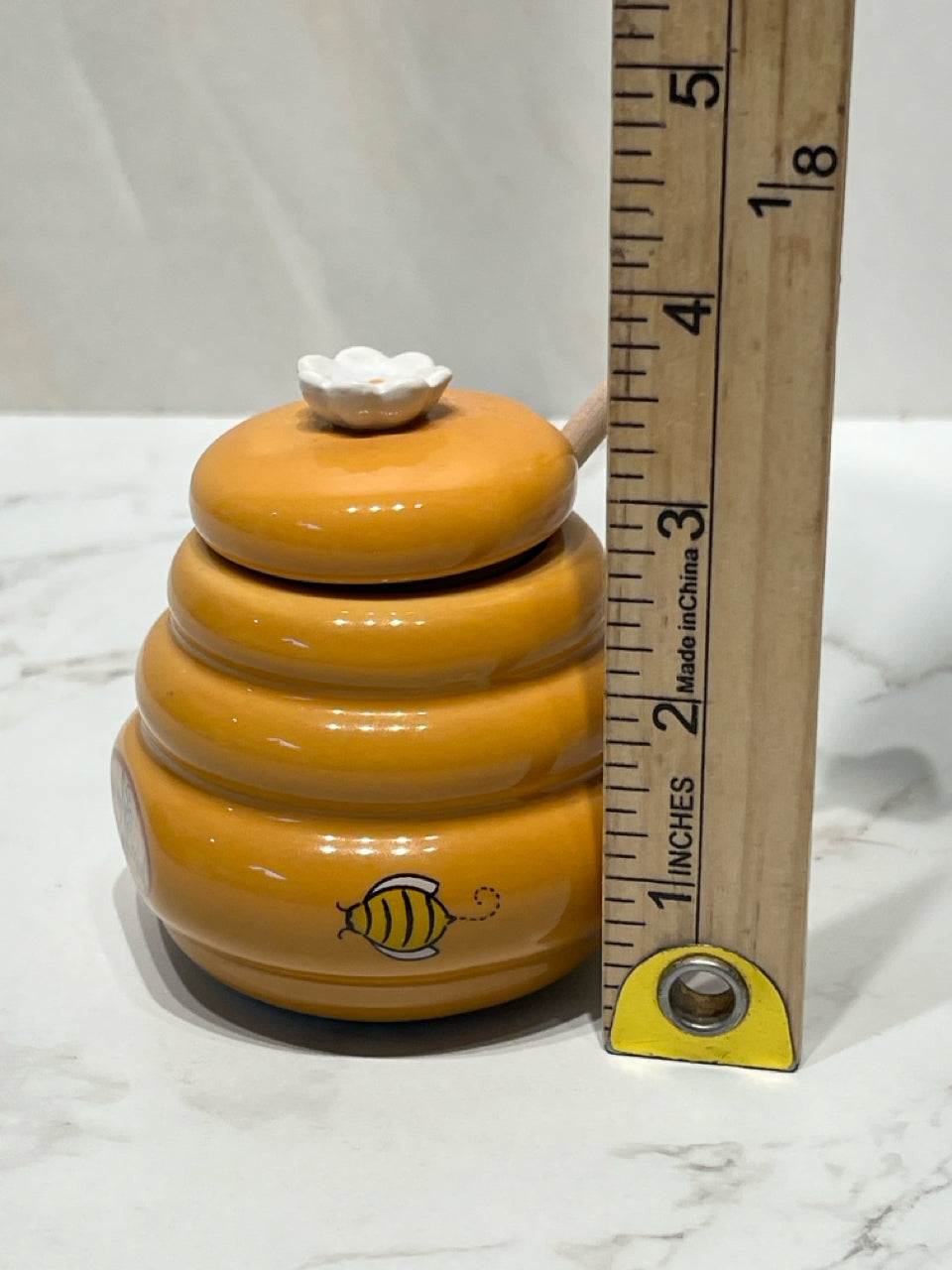 Covered Honey Jar