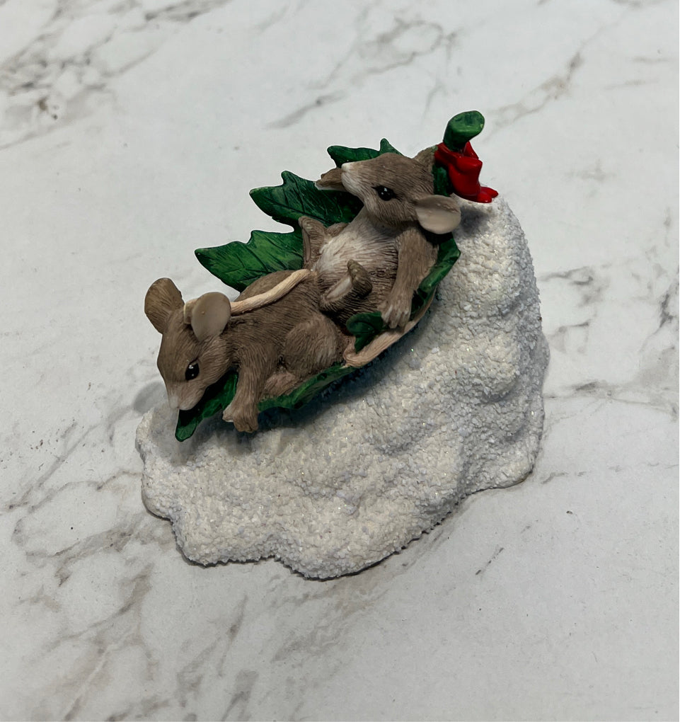 Christmas Mouse Figurine