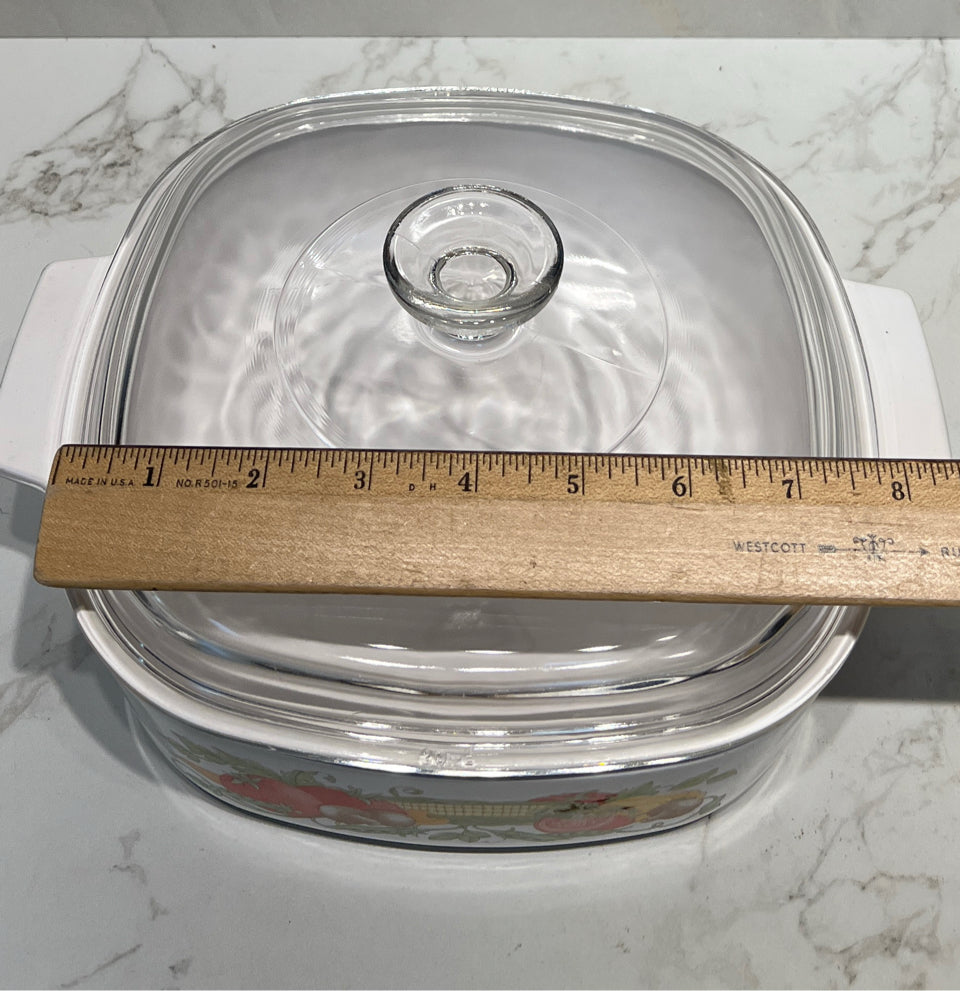 Covered Corning Ware Bowl