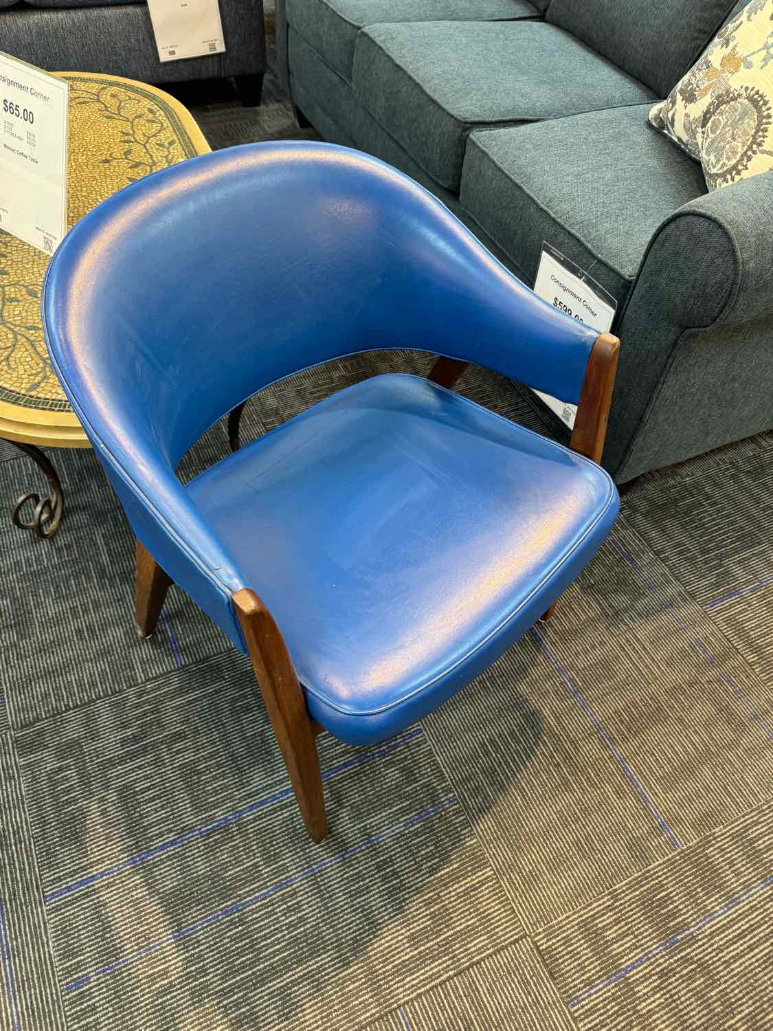 Stow Davis Mid Century Blue Chair