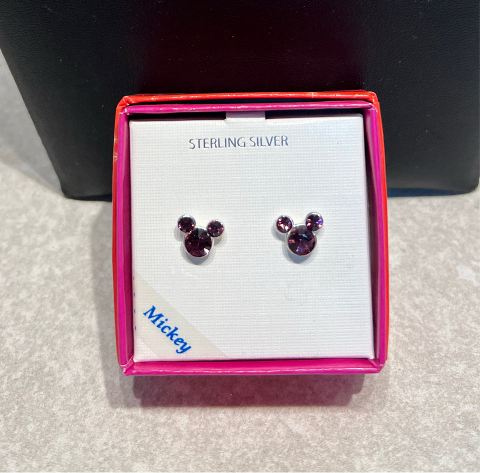 Sterling Mickey Earrings
