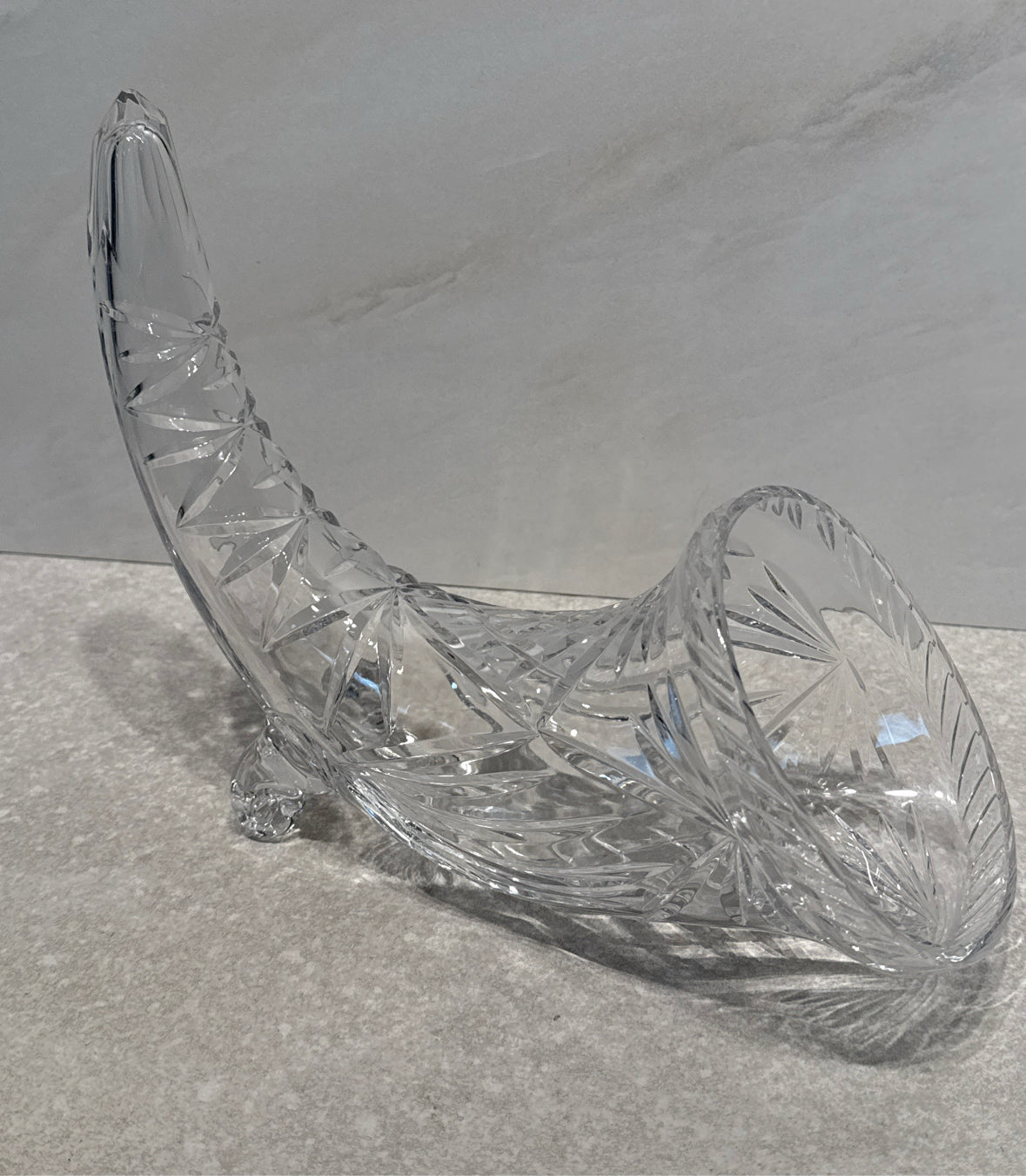 Glass Cornucopia Horn