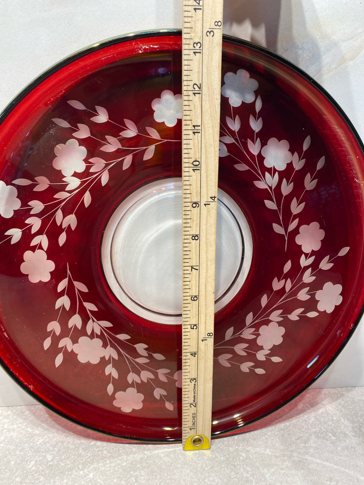 Red Glass Plate