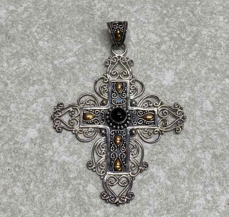 Sterling and 18K Pendant