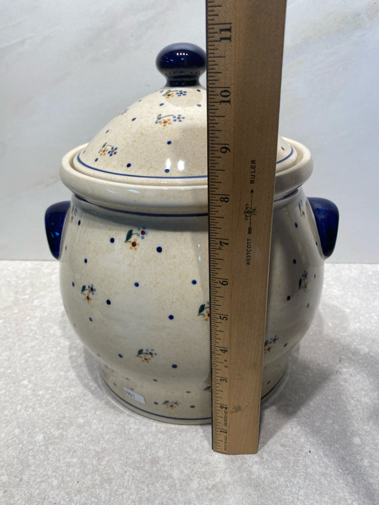 Covered Polish Pottery Large Covered Jar