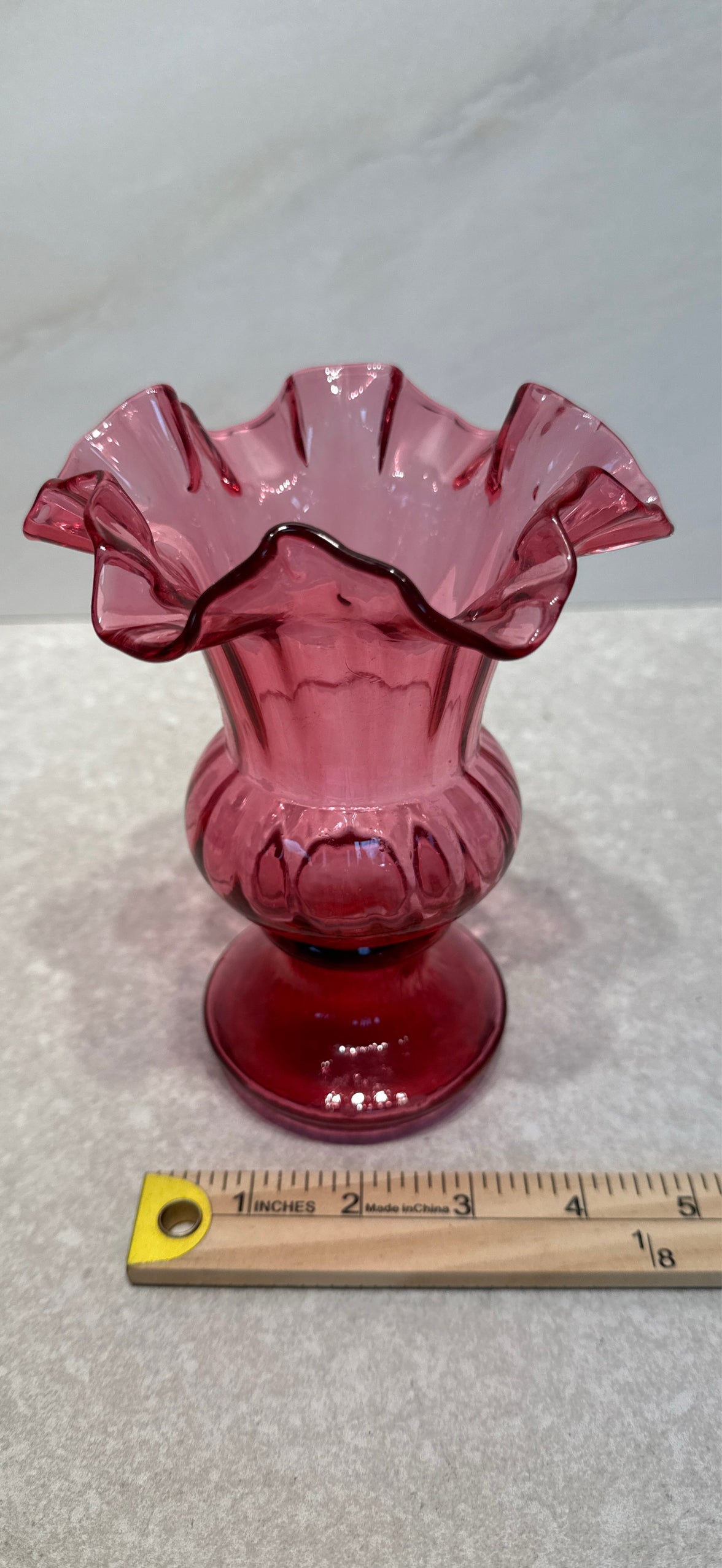 Fenton Cranberry Vase